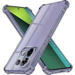 Techsuit Калъф за Xiaomi Redmi Note 13 Pro 5G / Poco X6 - Techsuit - Удароустойчив Clear Silicone - Опушено Черен
