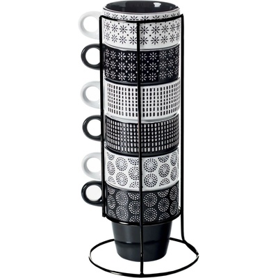 Secret de gourmet Sada porcelánových šálků na stojanu 6 x 260 ml