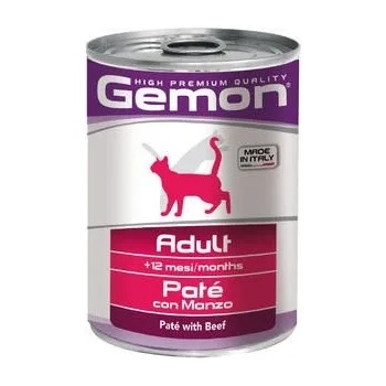 Gemon Adult veal - Пастет с говеждо месо , за възрастни котки - 5 броя х 400 гр