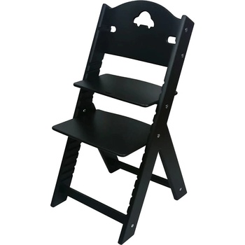 Sedees Rostoucí dětská židle černá s autíčkem / černé bočnice