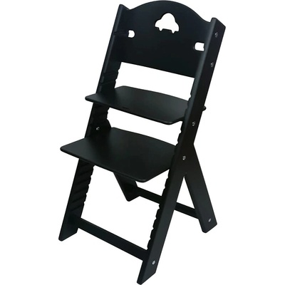 Sedees Rostoucí dětská židle černá s autíčkem / černé bočnice