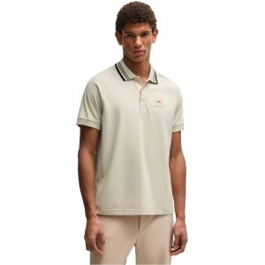Boss Блуза с яка Boss Men's HBG Paddy Rib Polo Shirt Sporty Sophistication - Open Beige 284