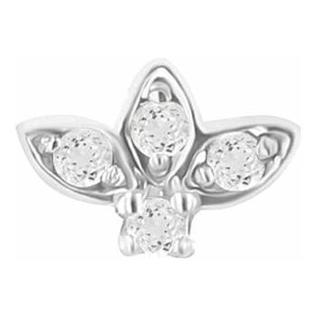 Eppi Zlatá piercing náušnica s bielymi topásmi Ciera E46048