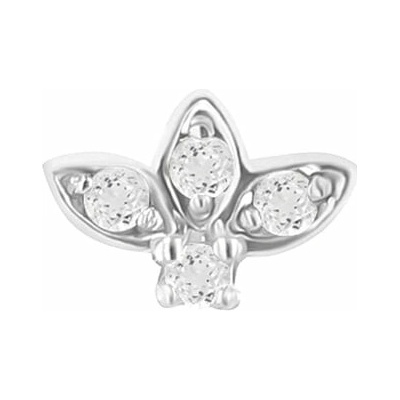 Eppi Zlatá piercing náušnica s bielymi topásmi Ciera E46048