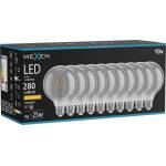 Mexen Vintis 10x LED филаментна крушка E27, G95, 4W, Топла - 2200K, 280 lm, димна (L157-E27-0422-70x10)