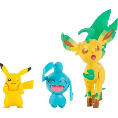 BOTI Pokémon akčné Pikachu Wynaut a Leafeon 5 - 8 cm