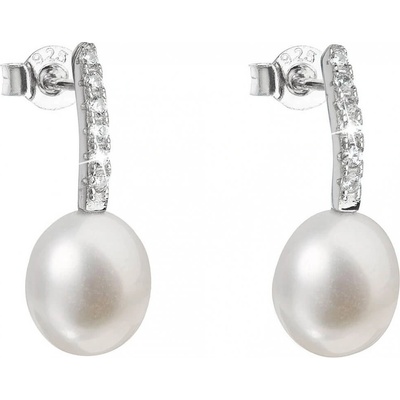 Evolution Group strieborné náušnice s pravými perlami Pavona 21034.1M