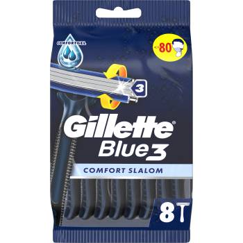 Gillette Blue 3 Мъжка самобръсначка Comfort Slalom, 8 броя