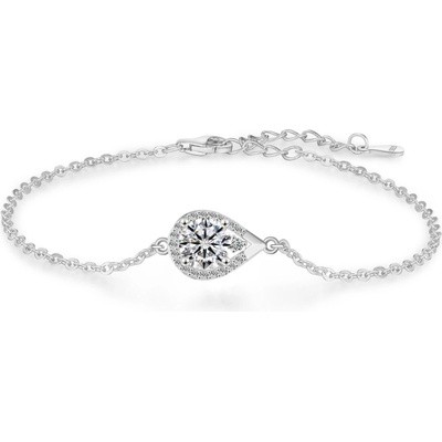 Olivie Stříbrný náramek 1ct 6,5mm Moissanite 9738
