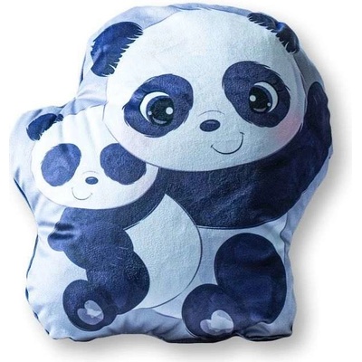 Detexpol Tvarovaný mikroplyšový vankúš Panda Polyester 35x30