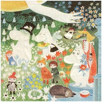 Moomin Servítky Niityllä 24x24cm 20ks