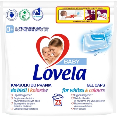Lovela Baby hypoalergenní kapsle na praní bílého a barevného prádla 23 PD
