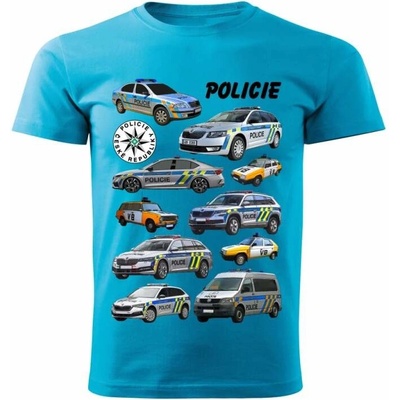 dětské tričko Policie tyrkysová