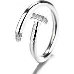 Silenti Jewelry Сребърен пръстен "Пирон" - 8 - 57мм (18.1мм диам. )