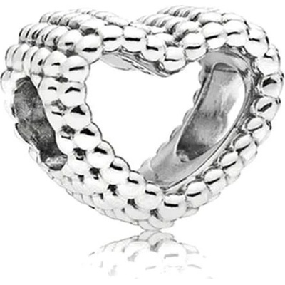 Чар/талисман от сребро 925, jw1150, модел сърце, с родиево покритие