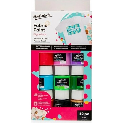MontMarte Sada barev na textil 0076 12 x 20 ml