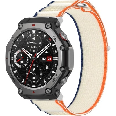 PROTEMIO 96099 NYLON COLOR Vyměnitelný řemínek pro Amazfit T-Rex 3 ORANGE BEIGE