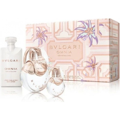 Bvlgari Omnia Crystalline Dárková sada, toaletní voda 100ml + toaletní voda 15ml + Tělové mléko 75ml