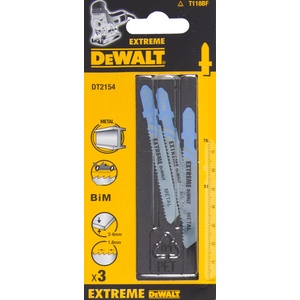 DEWALT Биметален трион EXTREME 76 мм, метали от 6 мм, стомана 3 - 5 мм (3 бр. ) DT2154 (DT2154)
