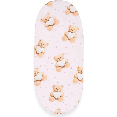New Baby bavlna prostěradlo Love Teddy Bear pink 35x75