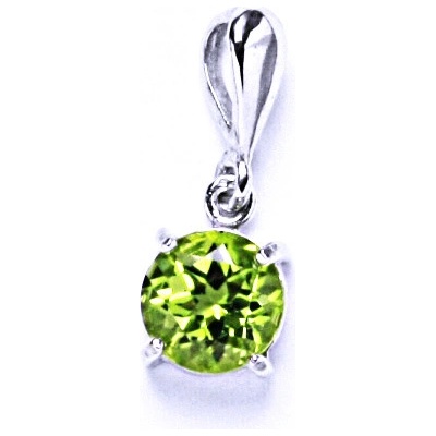 Čištín Stříbrný přívěsek přírodní olivín P 1252