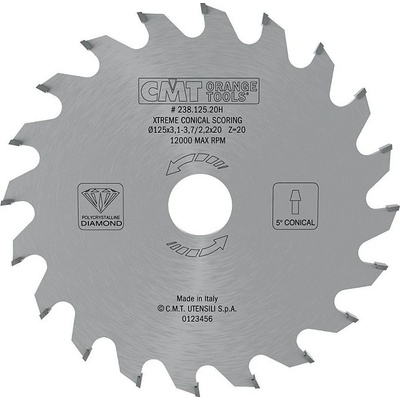 CMT Xtreme Diamantový predrezový kotúč kónický - D120x3,1-3,7 d20 Z20