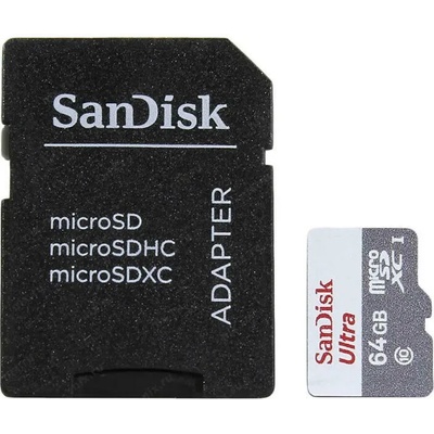SanDisk MicroSDXC Ultra 64 GB C10/UHS-I SDSQUNR-064G-GN6TA