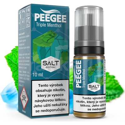 PEEGEE Salt Trojitý mentol 10 ml 20 mg