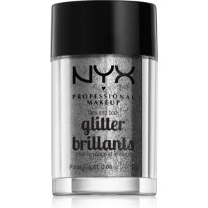 NYX Cosmetics Face & Body Glitter Brillants брокат за лице и тяло цвят 10 Silver 2.5 гр