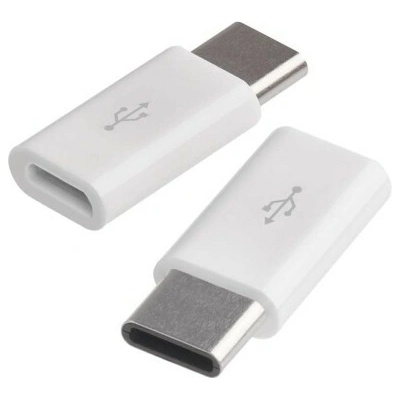 EMOS Adaptér micro USB-B 2.0 / USB-C 2.0, biely, 2 ks, 2335072310