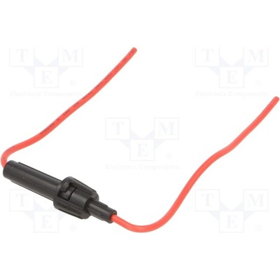 OPTIFUSE LPA-21B-16R Zásuvka; 6,3x32mm; Imax: 10A; Kontakty: mosaz; Výv: vodiče; 16AWG