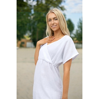 VFstyle mušelínové šaty Penelope biele