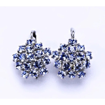 Čištín s krystaly Swarovski Light Saphire květy NK 1342