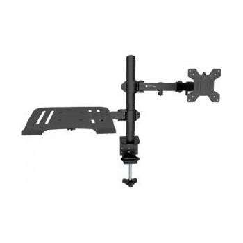 TECHLY Desk Mount Arm for 13-32inch Monitor and Laptop Shelf