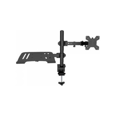 TECHLY Desk Mount Arm for 13-32inch Monitor and Laptop Shelf