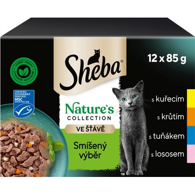 Sheba Nature's Collection in Sauce kuře krůta tuňák losos 12 x 85 g