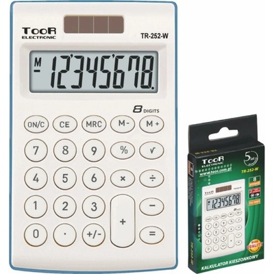 TEMPUS Kalkulačka TOOR TR-252-W bílá
