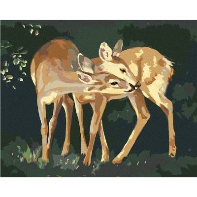 zuty Malování Podle Čísel Srny A Polibek D. Rusty Rust 40 x 50 Cm Plátno Rám