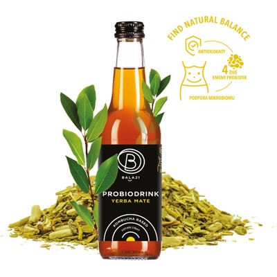 Bala21 Kombucha Yerba Mate s probiotikami 330 ml