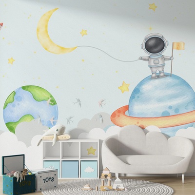 Art Gift Decor Детски фототапет - Рисуван космос