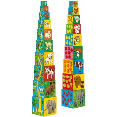 Djeco Kocky pyramída Zvieratká