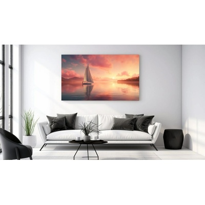 Obraz Plachetnice se Západem Slunce 105x60