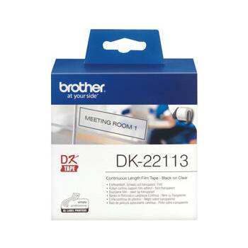 Brother P-Touch DK-22113 transparant continue length film 62mm x 15.24m (DK22113)