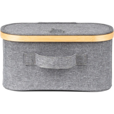 G21 úložný box 30 x 15 x 15 cm bambusový s vekom sivý