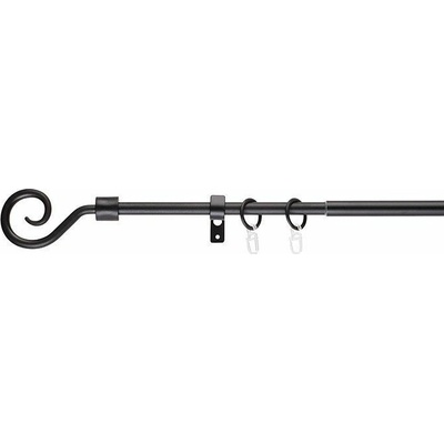 Expo Ambiente Teleskopická garnižová sada Hook, 1,3–2,4 m, 13/16 mm, čierny, 65165
