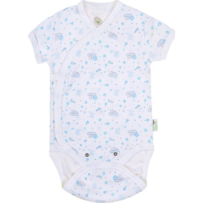 Bio Baby Боди с къс ръкав Bio Baby - Органичен памук, 62 cm, 3-4 месеца, синьо (97220104)