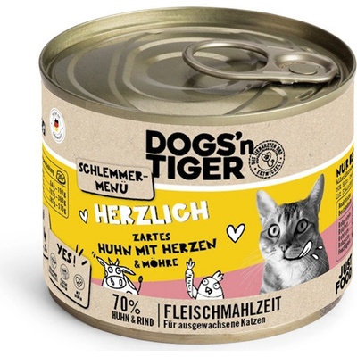 Dogsn Tiger gurmánske menu kuracie so srdiečkami 6 x 200 g
