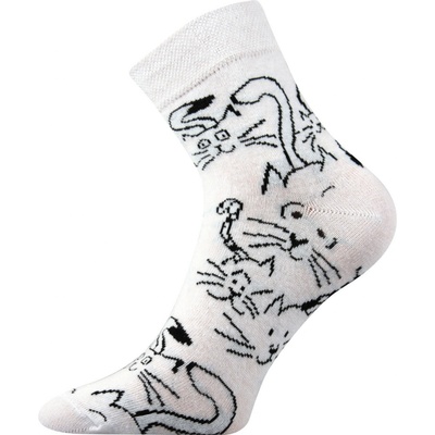 Boma dámske vzorované ponožky Xantipa 31 biela