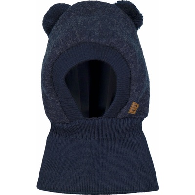 MIKK LINE Merino kukla detská s brmbolcami dvojvrstvová modrá Mikk Line