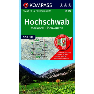 Hochschwab, Mariazell, Eisenwurzen (Kompass - 212) - turistická mapa